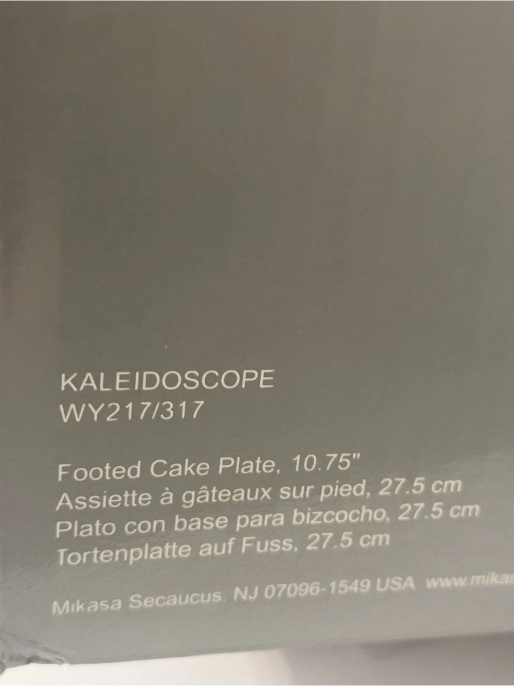 Mikasa Kaleidoscope Crystal Pedestal Cake Plate